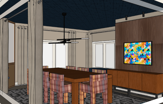 mockup design of dining room