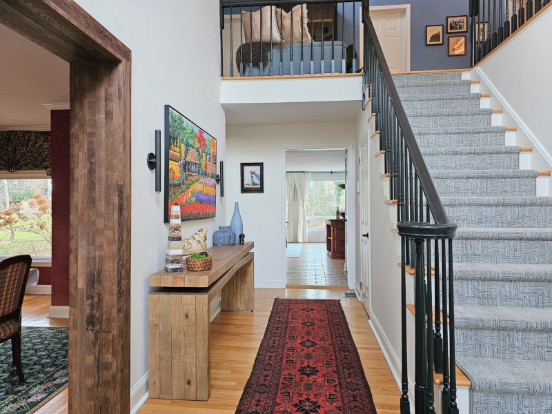 after picture of a foyer