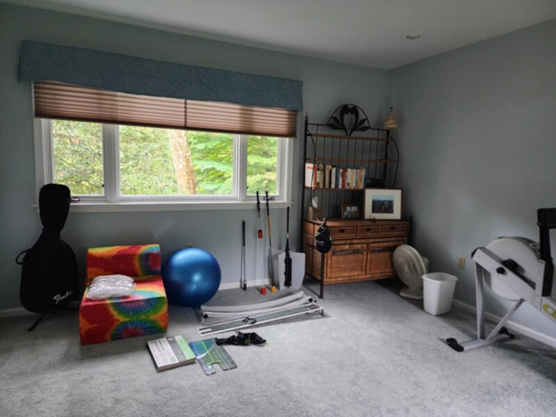 before picture of a guest room