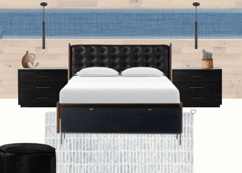 mockup design of bedroom