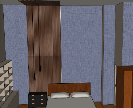 mockup design of bedroom