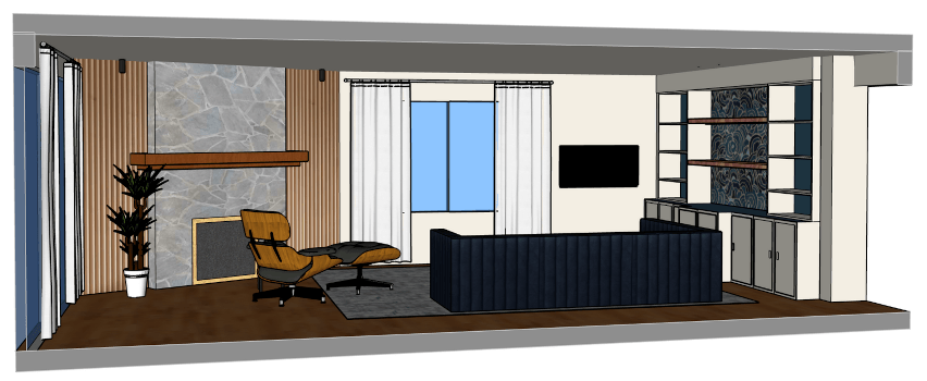 mockup design of tv toom